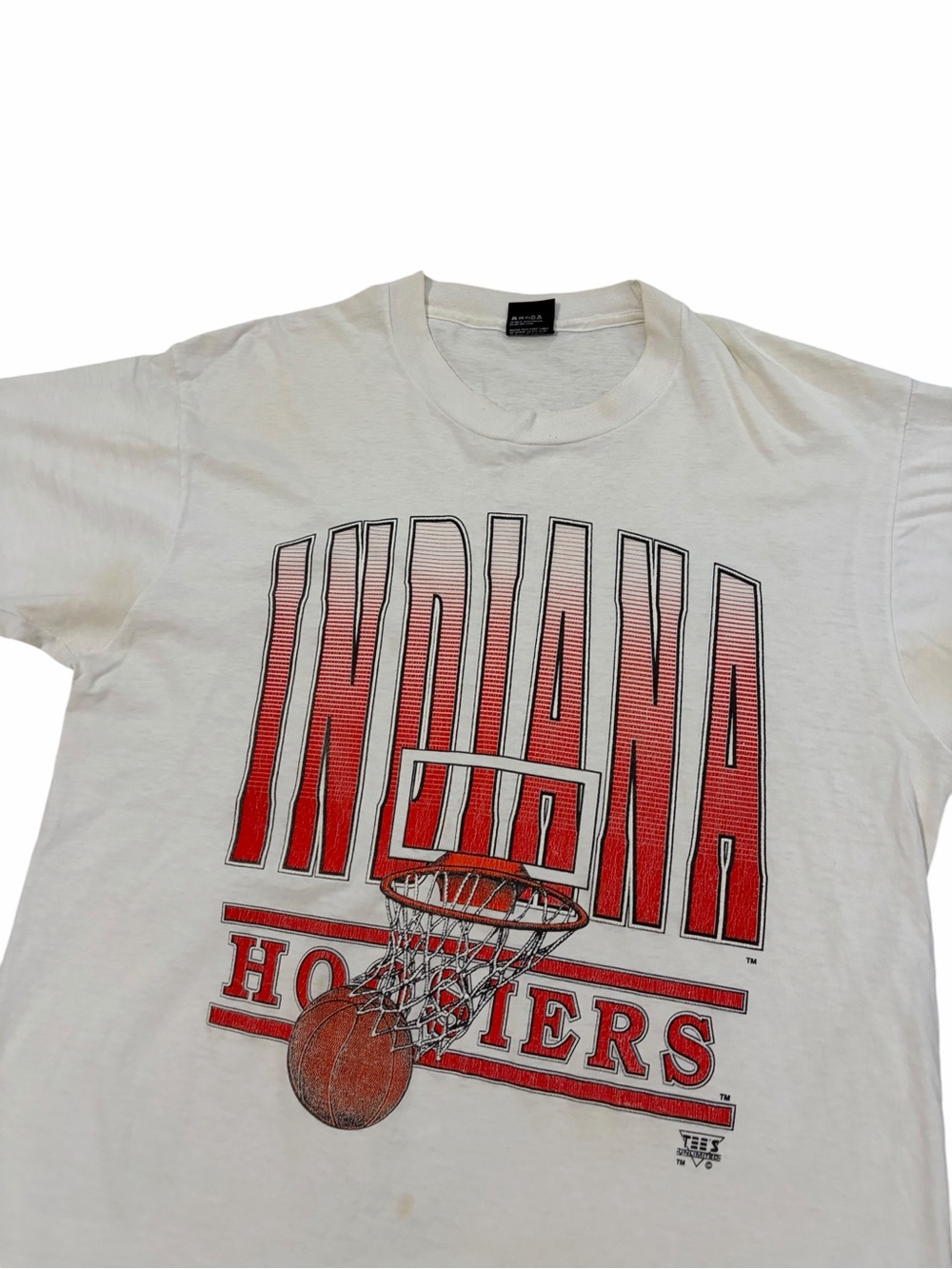 VTG Screen Stars Indiana Hoosiers Basketball Shirt Men’s Large Single Stitch